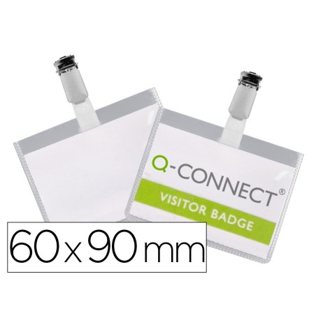 Identificador con pinza q-connect kf01562 60x90 mm cerrada