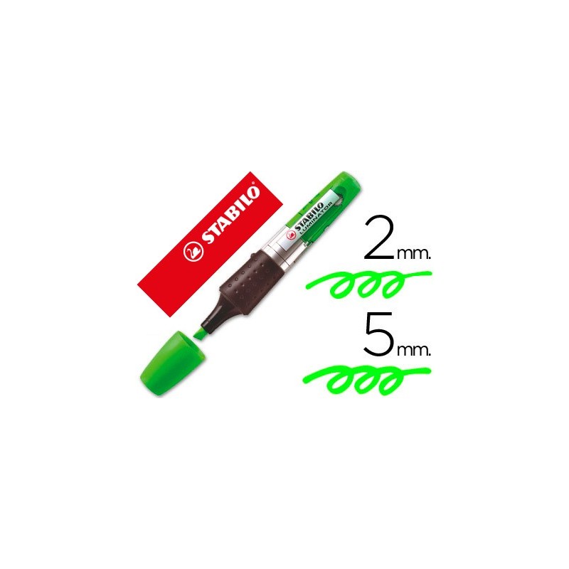Rotulador stabilo boss luminator verde tinta liquida