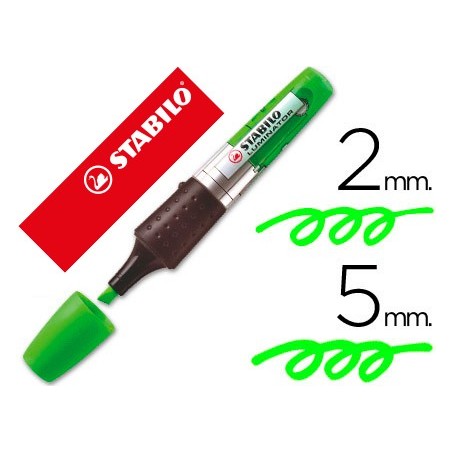 Rotulador stabilo boss luminator verde tinta liquida