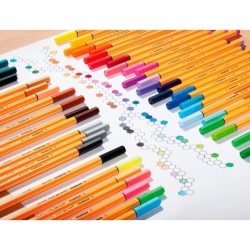 Rotulador stabilo punta de fib ra point 88 azul turquesa punta fina 0,4mm