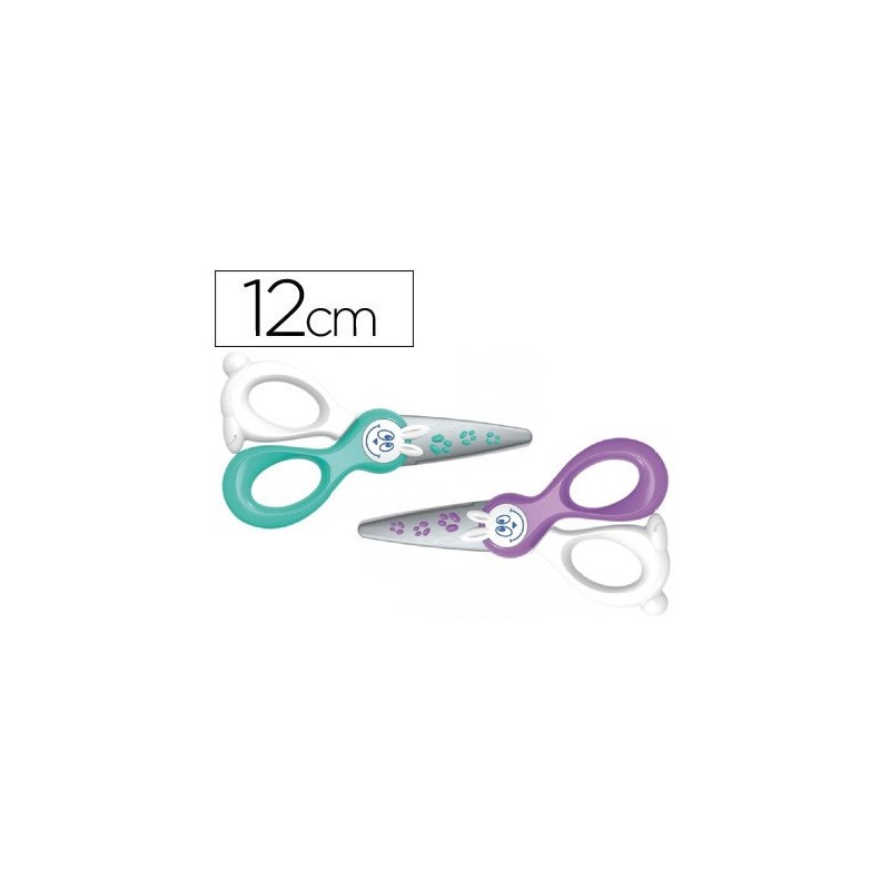 Tijera escolar maped kidi-cut 12 cm especial para infantil corta solo papel