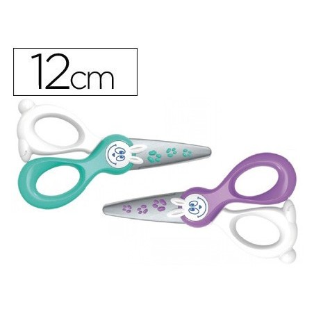 Tijera escolar maped kidi-cut 12 cm especial para infantil corta solo papel