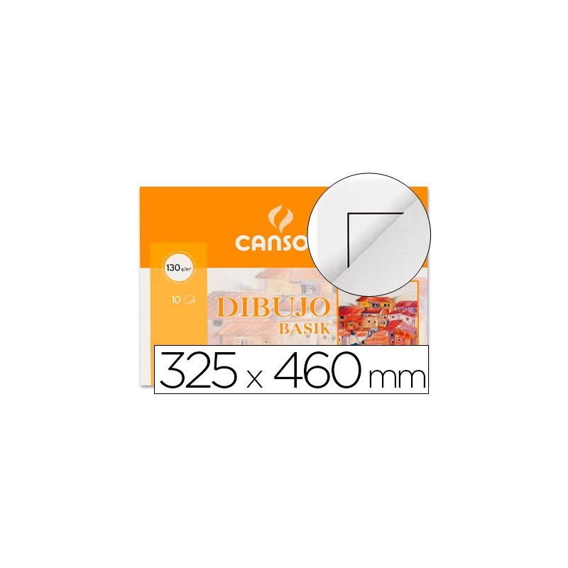 Papel dibujo basik din a3 32,5x 46 cm con recuadro minipack de 10 hojas