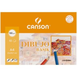 Papel dibujo basik din a3 32,5x 46 cm con recuadro minipack de 10 hojas