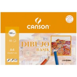 Papel dibujo basik din a3 32,5x46 cm sin recuadro minipack de 10 hojas