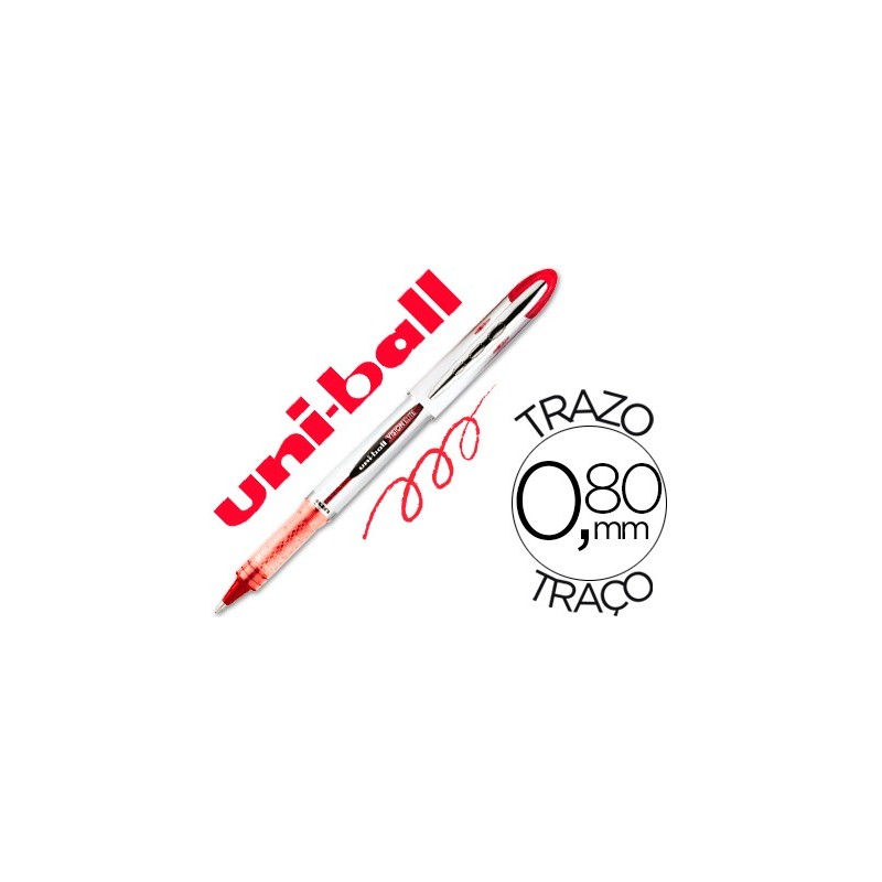 Rotulador uni-ball roller ub-200 vision rojo 0,8 mm -unidad