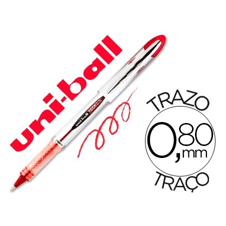 Rotulador uni-ball roller ub-200 vision rojo 0,8 mm -unidad