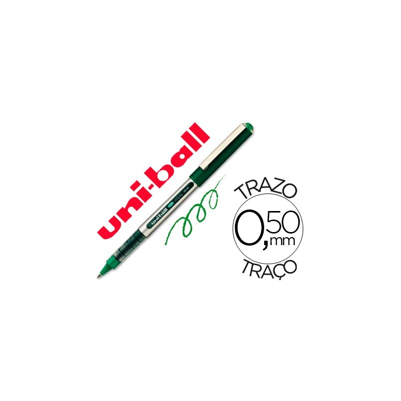 Rotulador uni-ball roller ub-150 micro eye verde 0,5 mm unidad