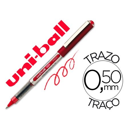 Rotulador uni-ball roller ub-150 micro eye rojo 0,5 mm unidad
