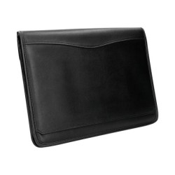 Carpeta portafolios q-connect cremallera 4 anillas 20 mm concalculadora con bolsa para movil color negro 260x355 mm