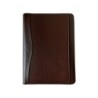 Carpeta portafolios q-connect cremallera 4 anillas 20 mm concalculadora con bolsa para movil color marron 260x355 mm
