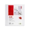 Carpeta canguro 4 anillas mixtas 55mm liderpapel a4 plastico blanca