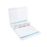Carpeta canguro 4 anillas mixtas 55mm liderpapel a4 plastico blanca