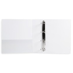 Carpeta canguro 4 anillas mixtas 55mm liderpapel a4 plastico blanca