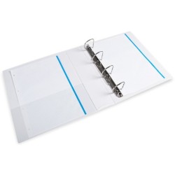 Carpeta canguro 4 anillas mixtas 55mm liderpapel a4 plastico blanca