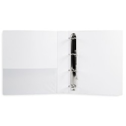 Carpeta canguro 4 anillas mixtas 40mm liderpapel a4 plastico blanca