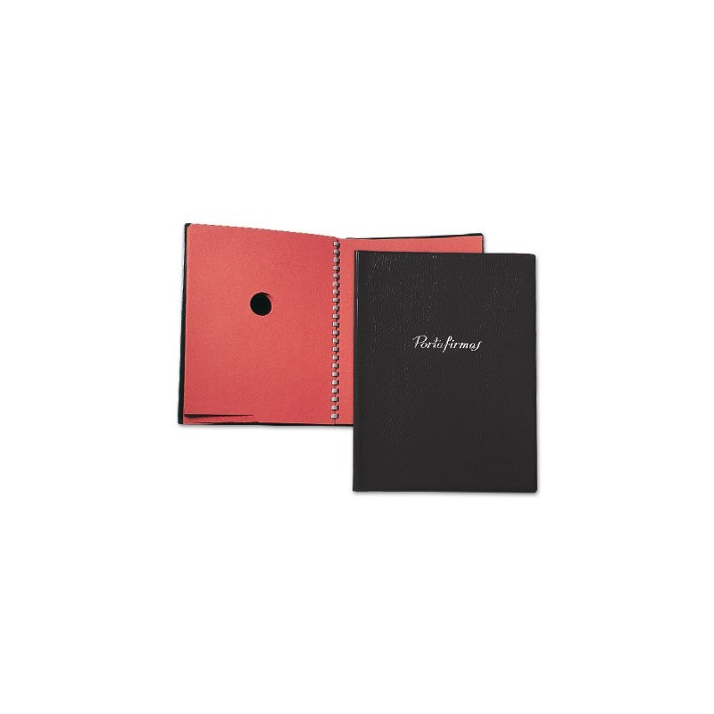 Portafirmas saro 320 pvc gofrado 20 departamentos color negro