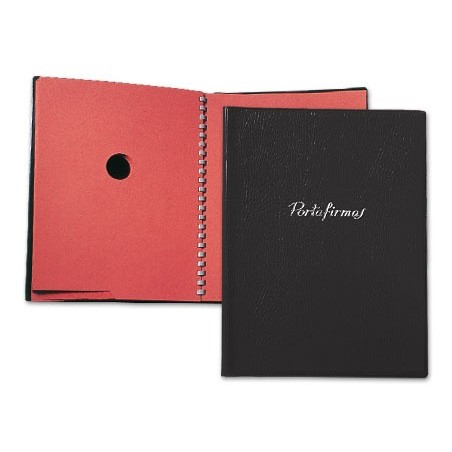 Portafirmas saro 320 pvc gofrado 20 departamentos color negro