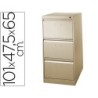 Fichero cajones de suelo metalico de 3 cajones 101 alto,65 prof. 47,5 ancho color beige n.34