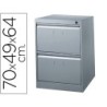 Fichero cajones de suelo metalico de 2 cajones 70cm alto,64cm prof,49cm anchocolor gris n.1375