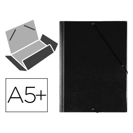 Carpeta gomas solapas plastico saro cuarto negro