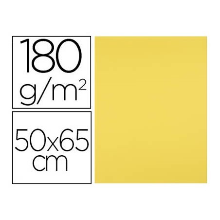 Cartulina liderpapel 50x65 cm 180g/m2 amarillo limon