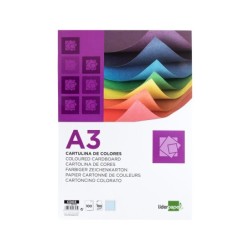 Cartulina liderpapel a3 180g/m2 celeste paquete de 100 hojas