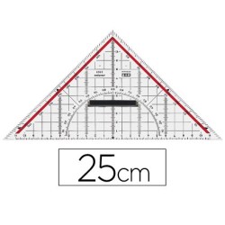 Escuadra mr geometria 25 cm plastico cristal