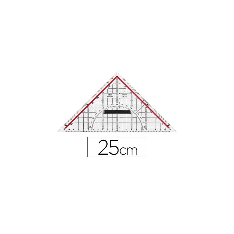Escuadra mr geometria 25 cm plastico cristal Escuadra mr geometria 25 cm plastico cristal