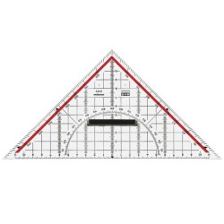 Escuadra mr geometria 25 cm plastico cristal