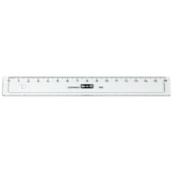 Regla mr 16 cm plastico transparente con bisel