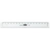 Regla mr 16 cm plastico transparente con bisel
