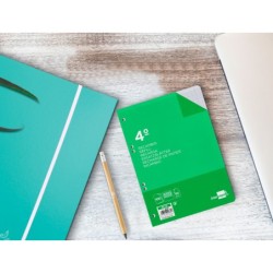 Recambio liderpapel cuarto 100 hojas 60g/m2 milimetrado sin margen 6 taladros