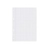 Recambio liderpapel cuarto 100 hojas 60g/m2 cuadro 8mm con margen 6 taladros