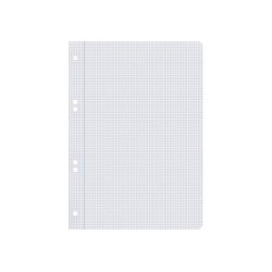 Recambio liderpapel cuarto 100 hojas 60g/m2 cuadro 3mm con margen 6 taladros