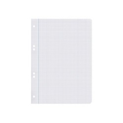 Recambio liderpapel cuarto 100 hojas 60g/m2 cuadro 4mm con margen 6 taladros