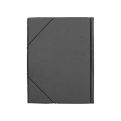 Carpeta liderpapel gomas folio solapas plastico negra