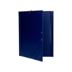 Carpeta liderpapel gomas folio solapas plastico azul