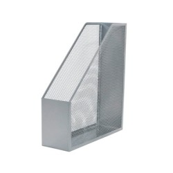 Revistero metalico q-connect rejilla gxa29 gris 87x295x250 mm