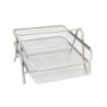 Bandeja sobremesa metalica q-connect rejilla gxa100 plata 2 bandejas movibles 300x185x350 mm