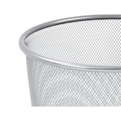 Papelera metalica q-connect gris rejilla 295x345mm