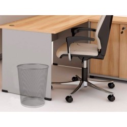 Papelera metalica q-connect gris rejilla 295x345mm