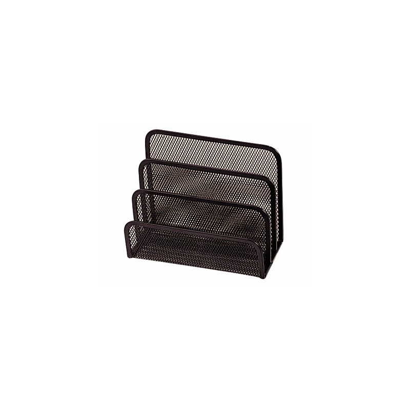 Soporte para cartas q-connect metalico rejilla negro 170x135x83mm