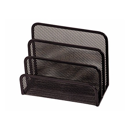 Soporte para cartas q-connect metalico rejilla negro 170x135x83mm