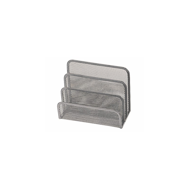Soporte para cartas q-connect metalico rejilla gris 170x135x83 mm