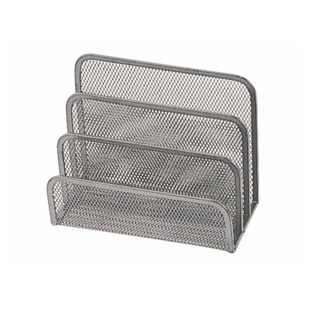 Soporte para cartas q-connect metalico rejilla gris 170x135x83 mm