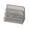 Soporte para cartas q-connect metalico rejilla gris 170x135x83 mm