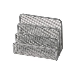 Soporte para cartas q-connect metalico rejilla gris 170x135x83 mm