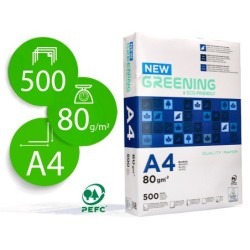Papel fotocopiadora greening din a4 80 gramos paquete de 500 hojas