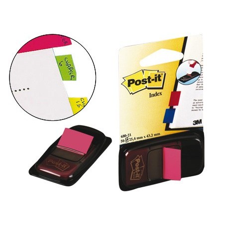Banderitas separadoras 680-21 rosa brillo dispensador de 50
